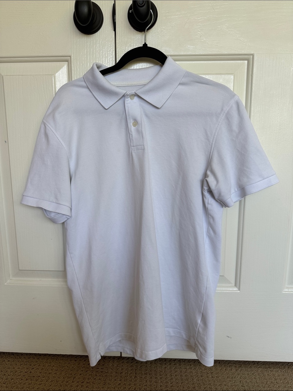 Uniqlo White Short-Sleeve Polo Shirt